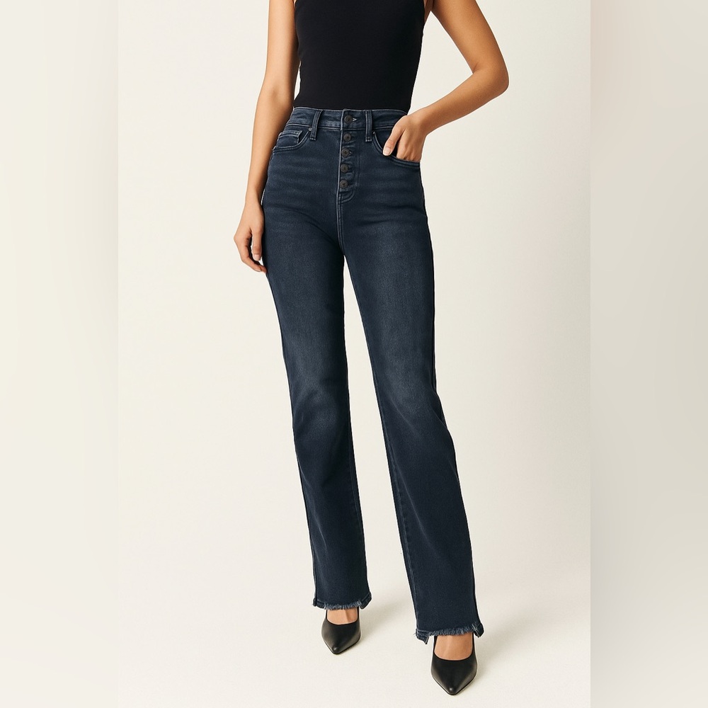 JUDY BLUE High Waisted Button Fly Straight Jeans | SIZE 0/24 | NWT